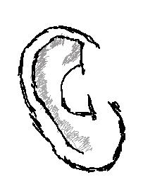 Ухо, криво нарисованное на компьютере